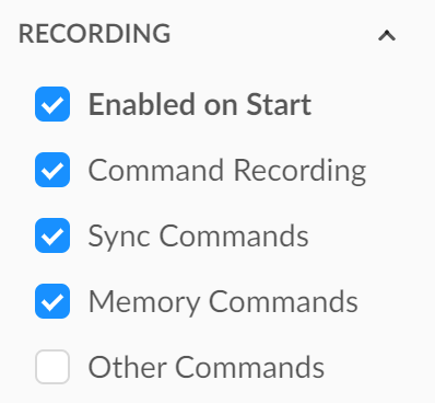 Recording Options